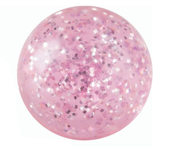 Brunnen Flummi Springball im Glitter Design "pink"