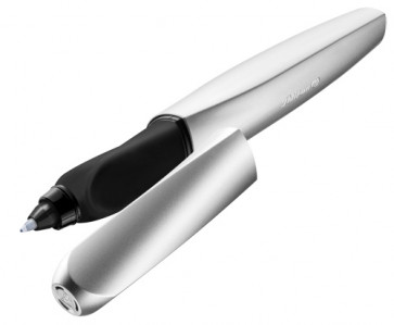 Pelikan Tintenroller Twist Silver universell für Rechts- und Linkshänder