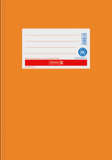 BRUNNEN Heftumschlag Recyclingkarton DIN A5 "orange" (Heftschoner)