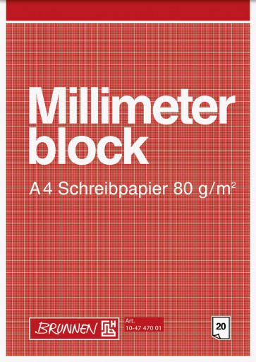 BRUNNEN MillimeterblockA420Bl Schreibpapier