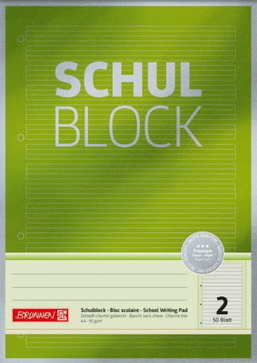 Schulblock Premium A4 Lin.2 50Bl