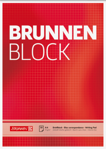 Brunnen Briefblock „BRUNNEN-Block“ DIN A4 kariert