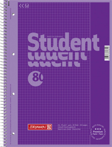Brunnen Collegeblock DIN A4 Lineatur 26 80 Blatt Purple