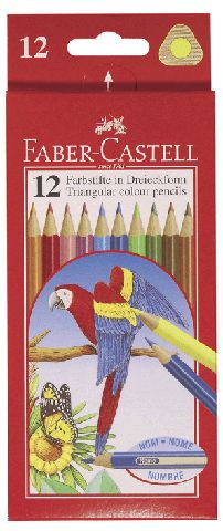 Faber Castell Farbstift Dreikant 12Er- Etui Lackiert 116512 Triangular