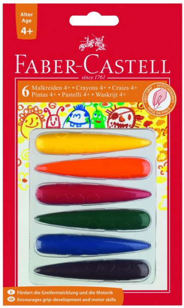 Faber-Castell Malkreide Finger 6er-Pc für Kinder ab 4 Jahre 