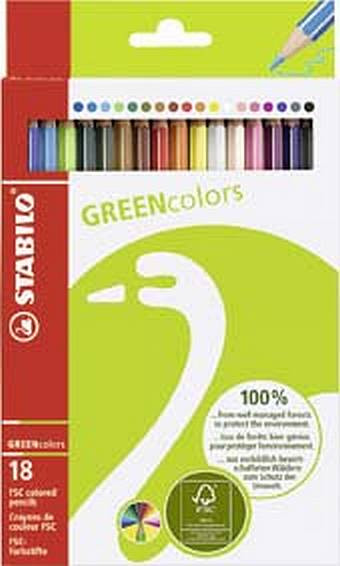 STABILO Umweltfreundlicher Buntstift -  GREENcolors - 18er Pack 