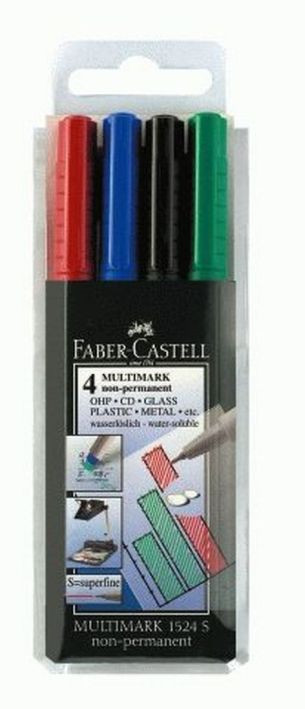 Faber-Castell OH-Lux Folienschreiber SF superfein 4er-Et WL 