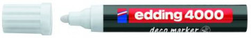 Edding Edding Deco Marker 4000 Weiss Breit Ca. 2-4Mm für Holz+Terracotta Etc.