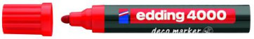 Edding Edding Deco Marker 4000 Rot Breit Ca 2-4Mm für Holz+Terracotta Etc.
