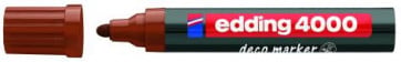 Edding Edding Deco Marker 4000 Braun Breit Ca 2-4Mm für Holz+Terracotta Etc.
