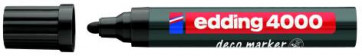 Edding Edding Deco Marker 4000 Schwarz Breit Ca 2-4Mm für Holz+Terracotta Etc.