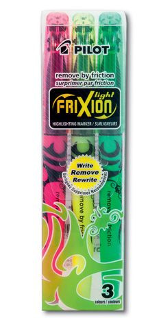 Pilot Textmarker Frixion Light2 3er Set (pink-gelb-grün) 