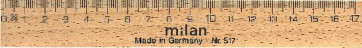 MILAN Lineal Holz 17cm