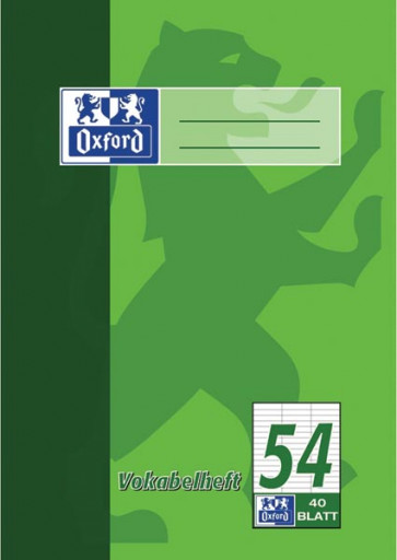 Oxford Vokabelheft DIN A4 40 Blatt liniert Lineatur 54