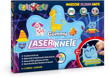 Crazy Clay Gummy Laser-Set (ändert die Farbe bei UV-Licht)