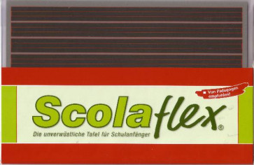 BRUNNEN Scolaflex-Tafel Lineatur 1, 1. Schuljahr - 9 Systeme Vorderseite Lineatur 1/ Rückseite kleine Karos 104020071