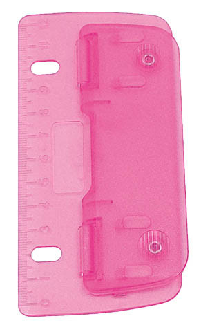 Wedo Taschen-Locher 8cm pink cm-Einteilung 