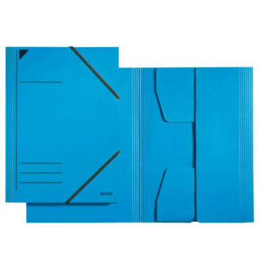 Leitz Sammelmappe Karton blau DIN A4 mit Gummizug