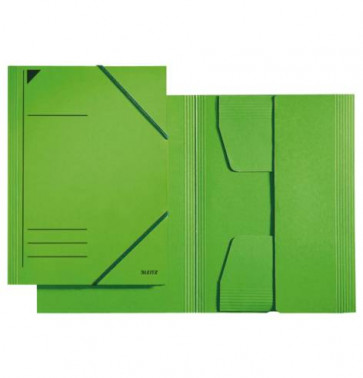 LEITZ Sammelmappe Karton grün DIN A4 mit Gummizug