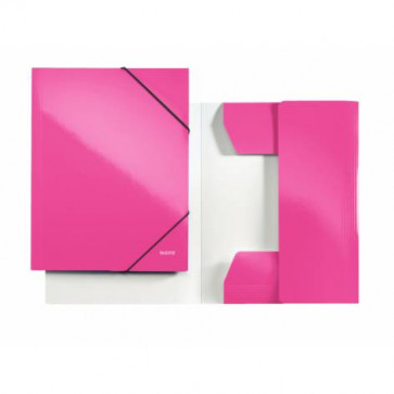 Leitz Sammelmappe "WOW" DIN A4 pink-metallic mit Gummizug