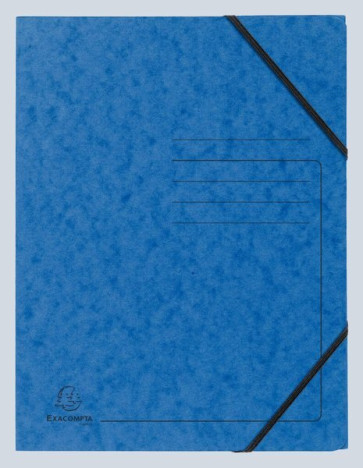 EXACOMPTA Eckspanner Colorspan DIN A4 mit Gummizug ohne Klappen blau