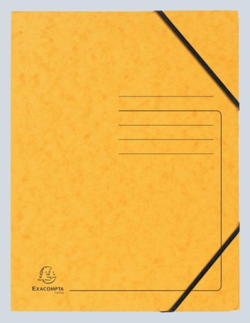 EXACOMPTA Eckspanner Colorspan DIN A4 mit Gummizug ohne Klappen gelb