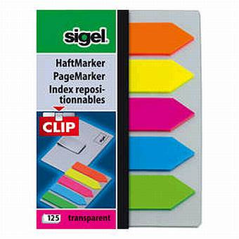 Sigel Haft-Marker Film mit Clip 52X82Mm 125Blatt Pfeil 