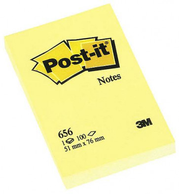 3M Haftnotiz Post-it Notes 51x76mm Gelb 100 Blatt 656