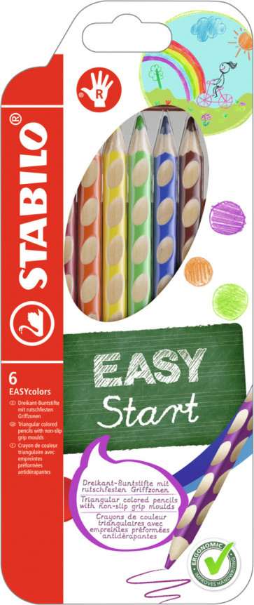 STABILO Buntstift Rechtshänder -  EASYcolors - 6er Pack