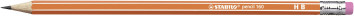 STABILO Bleistift mit Radierer -  pencil 160 - orange- HB