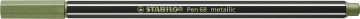 Premium Metallic-Filzstift - STABILO Pen 68 metallic - Einzelstift - metallic hellgrün