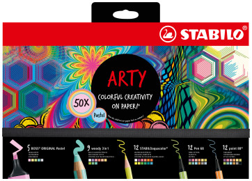 STABILO Stifte-Set - ARTY Creative Set Pastel - 50er Pack 