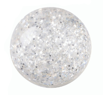 Brunnen Flummi Springball im Glitter Design "weiß"