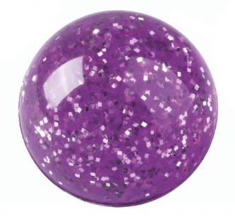Brunnen Flummi Springball im Glitter Design "lila"