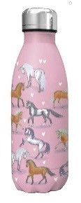 XANADOO Trinkflasche THE BOTTLE "rosa Pferde"