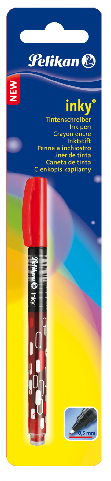 Pelikan Tintenschreiber Inky® Rot Blisterverpackung mit 1 Stück