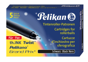 Pelikan Tintenroller-Patronen KM/5 schwarz für Pelikano oder Twist Tintenroller