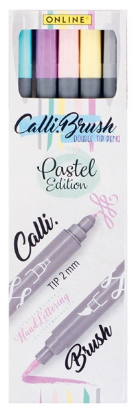 ONLINE Calli & Brush Double Tip Pen Pastel Edition