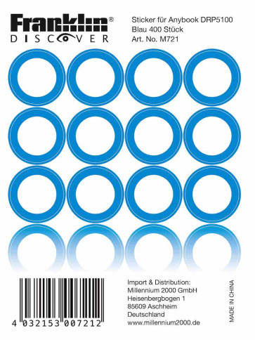 ANYBOOK Sticker blau - 400er Set - universal
