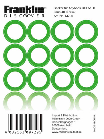ANYBOOK Sticker grün - 400er Set - universal