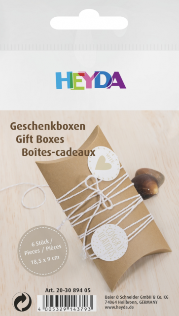 Heyda Geschenkbox 90 x 125 mm natur