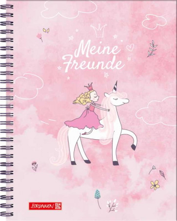 Brunnen Freundebuch Unicorn Princess von vorne