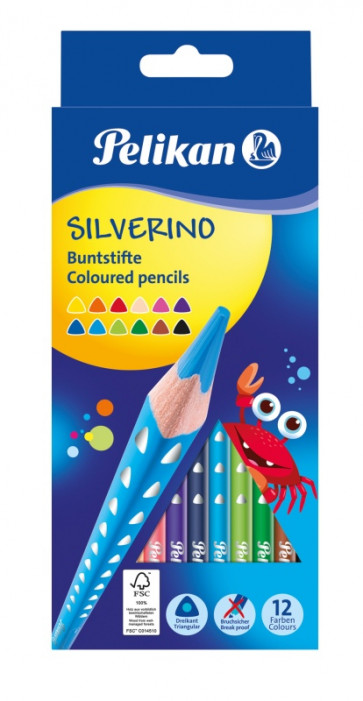 PELIKAN Buntstifte Silverino dreieckig 12 Farben in der verpackung