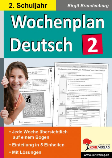 Wochenplan Deutsch 2. Schuljahr