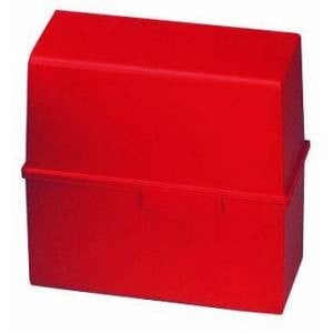 Han Karteikartenbox DiN A7 quer ungefüllt rot 977-17