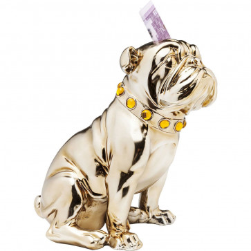 KARE Design Spardose Sitting Bulldogge Rosegold 26cm