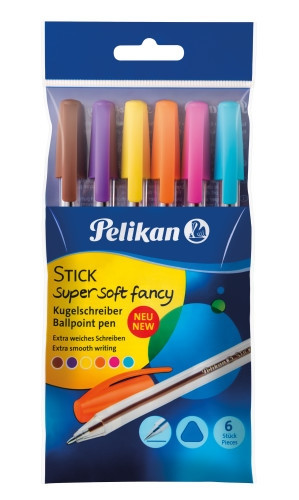 Pelikan Kugelschreiber Stick Super Soft Fancy (6 Stück)