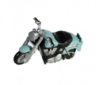 Kunststoff-Motorrad Hi Speed mit Friktionsmotor Hellblau