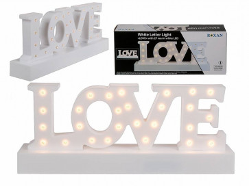 LED-Dekoschriftzug Love Light mit 27 weißen LED