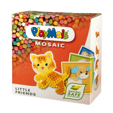 PlayMais® MOSAIC Little Friends Bauspielzeug Set Tiere Katze Hund